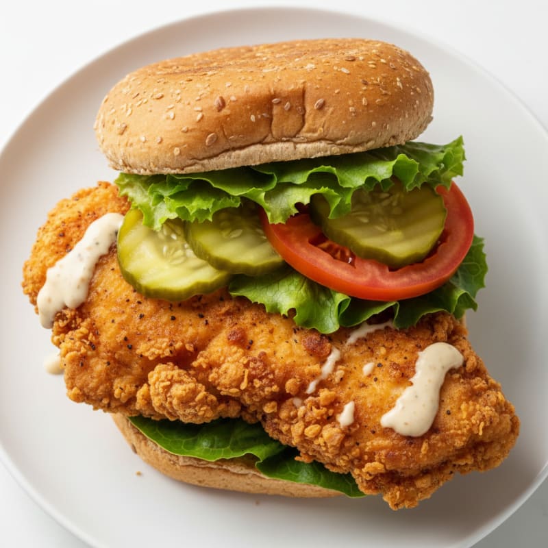 Buttermilk Fried Chicken Sandwich with Pickles