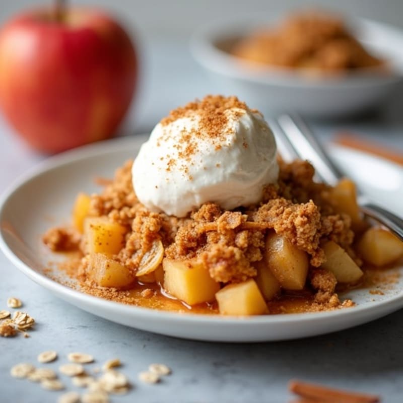 Protein-Packed Warm Apple Crumble