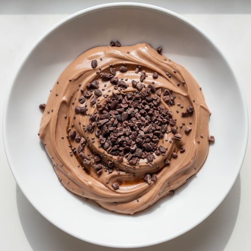 Chocolate Protein Yogurt with Chia Seeds