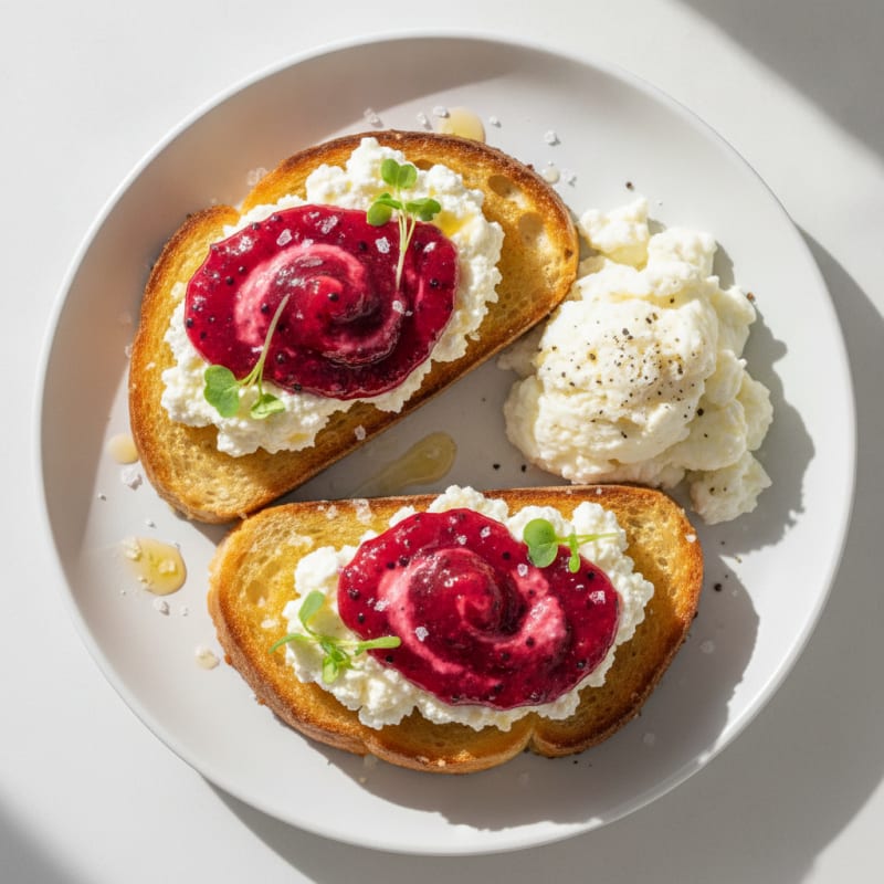 Prickly Pear Jam Toasted Brioche