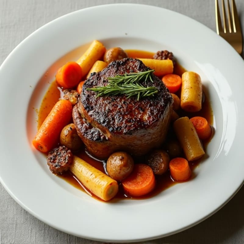 Herb-Crusted Pot Roast with Root Vegetables