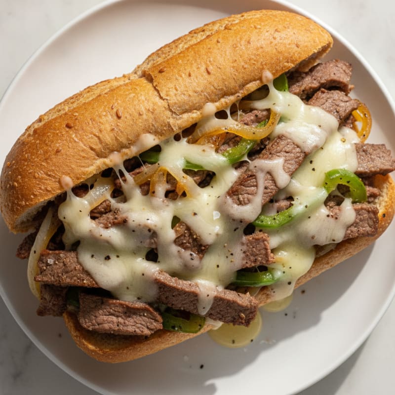 Philly Cheesesteak with Caramelized Onions