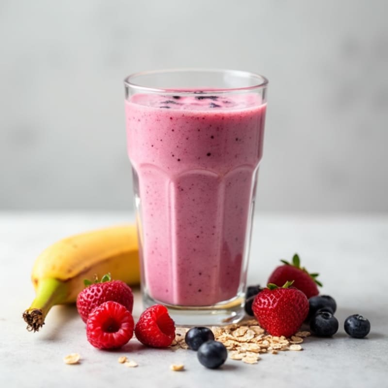 Protein Shake with Whey and Frozen Berries