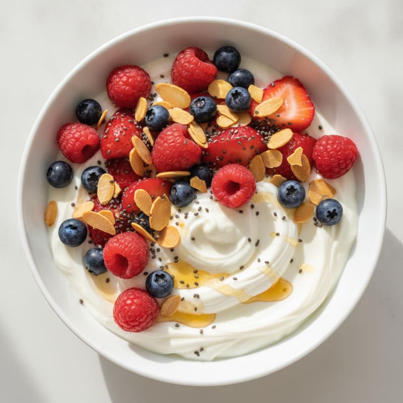 Creamy Greek Yogurt Protein Bowl with Mixed Berries