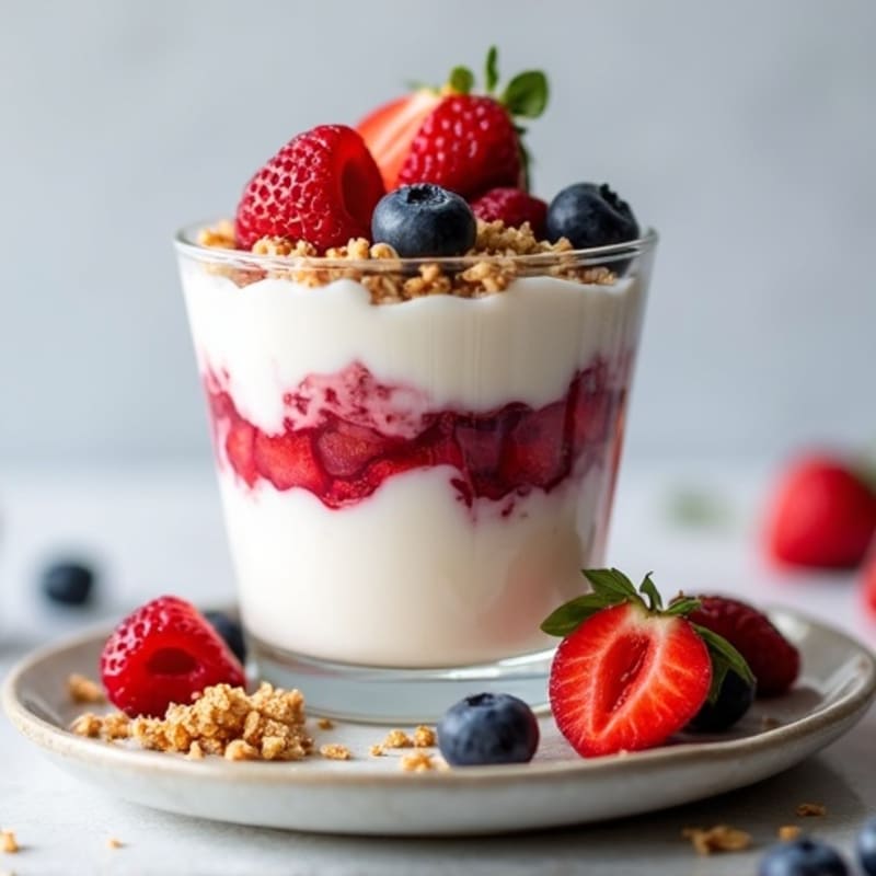 Creamy Greek Yogurt Protein Parfait with Mixed Berries