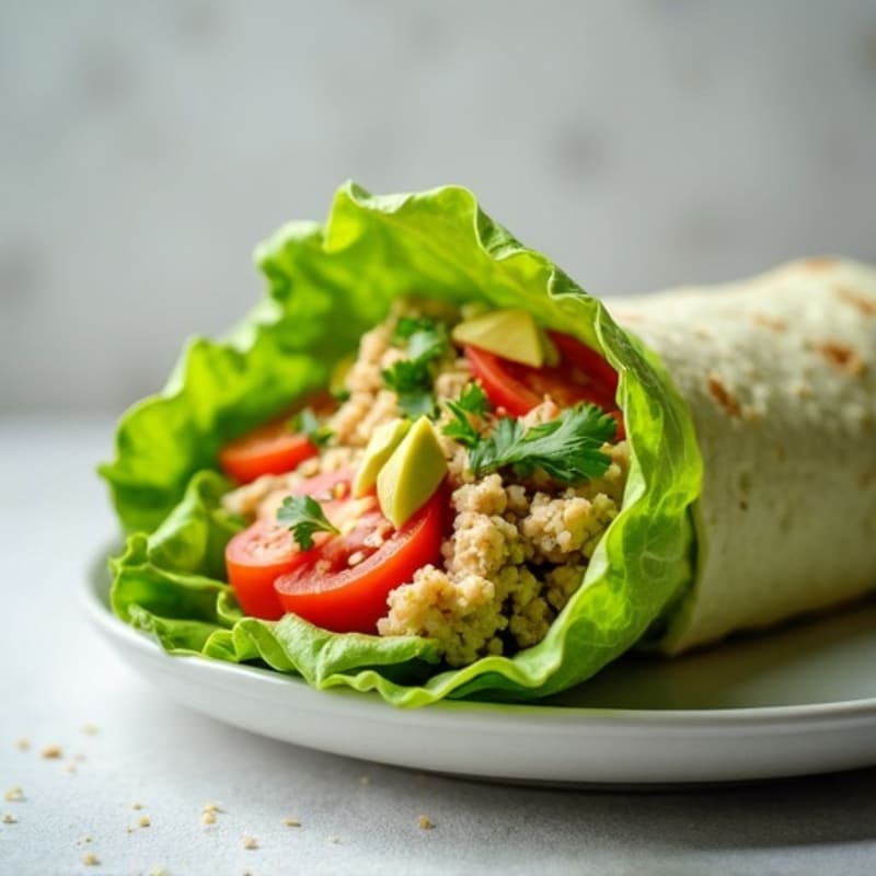 Creamy Avocado Turkey Lettuce Wrap