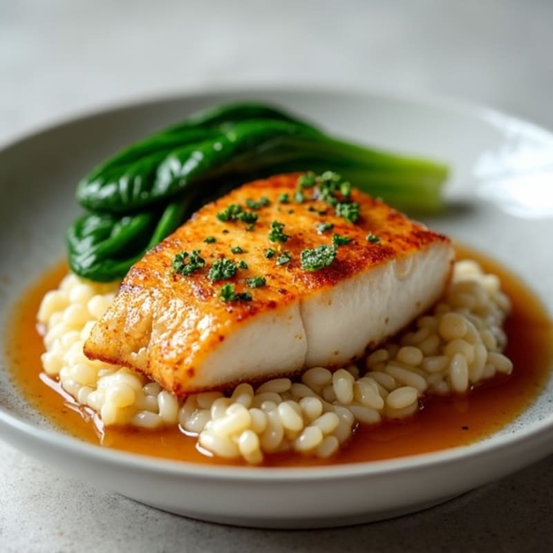 Miso-Glazed Black Cod with Ginger Bok Choy