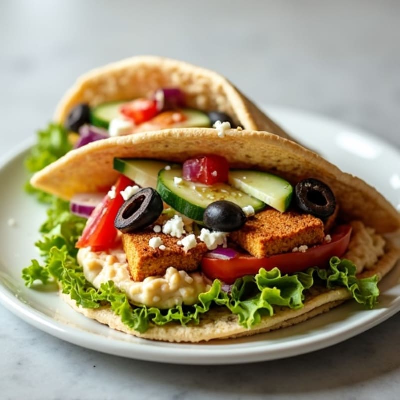 Crunchy Mediterranean Veggie Hummus Wrap