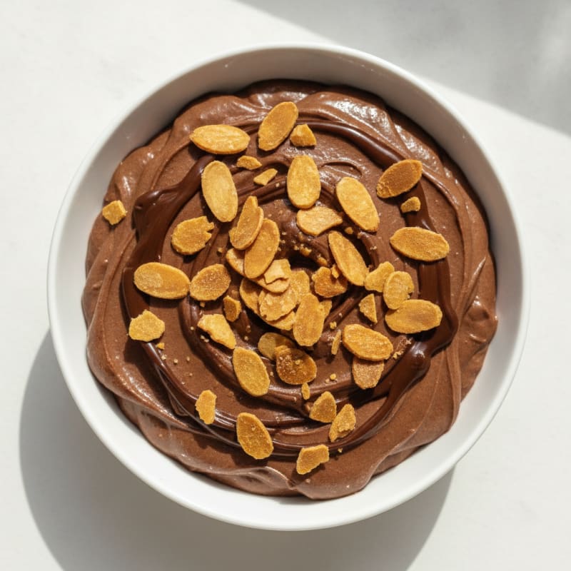 Silky Chocolate Protein Pudding with Almonds