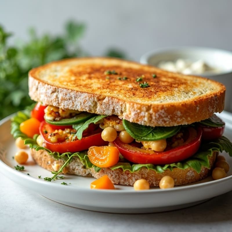 Crispy Herb-Roasted Vegetable Panini