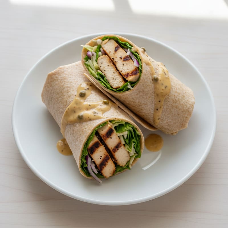Tangy Chicken Caesar Wraps
