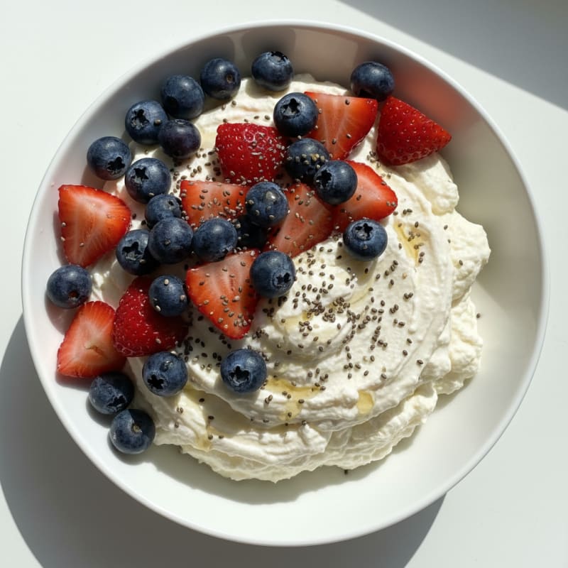 Creamy Greek Yogurt Protein Pudding with Berries