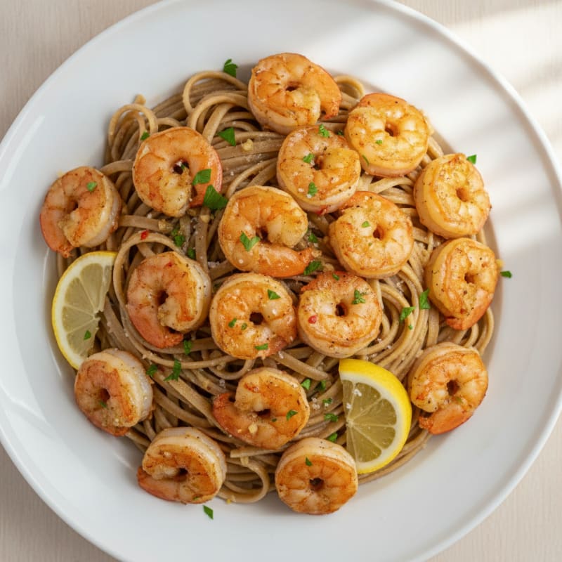 Garlic Butter Shrimp Scampi with Linguine