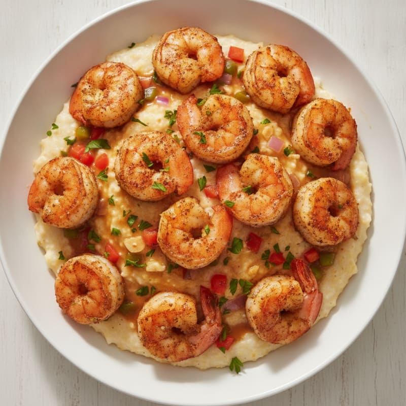 Cajun Shrimp and Creamy Grits
