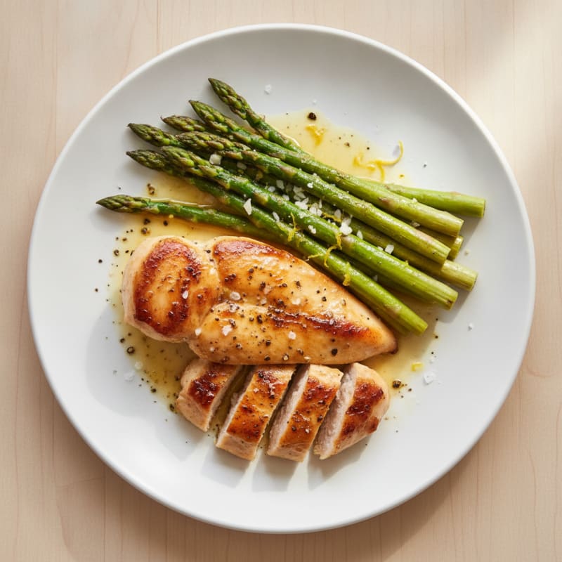 Lemon Herb Chicken with Roasted Asparagus
