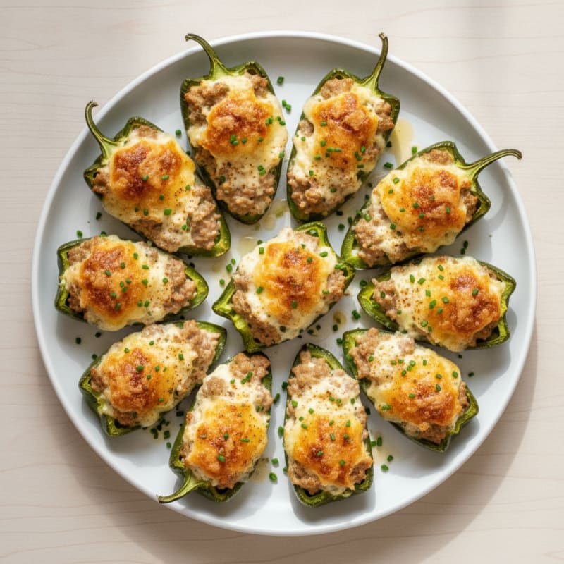 Spicy Turkey-Stuffed Jalapeño Poppers