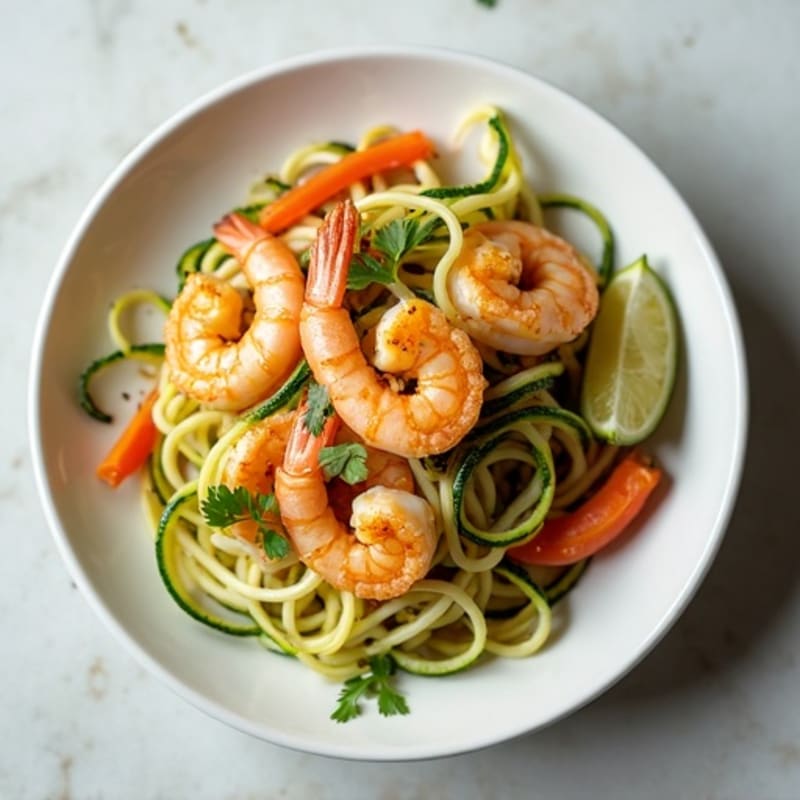 Zucchini Noodle Shrimp Pad Thai
