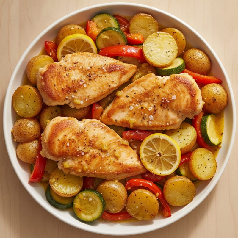 One-Pan Lemon Herb Chicken and Veggies