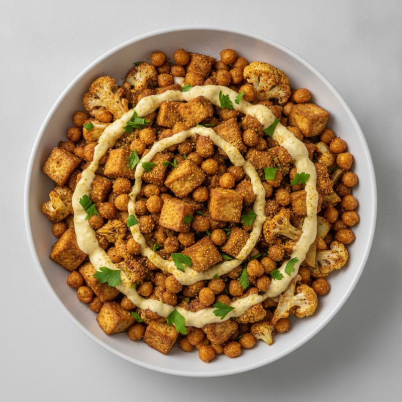 Roasted Vegetable and Chickpea Bowl