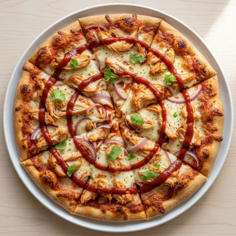 Crispy BBQ Chicken and Caramelized Onion Pizza