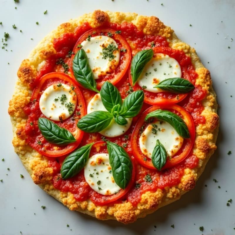 Cauliflower Crust Protein Pizza with Fresh Herbs