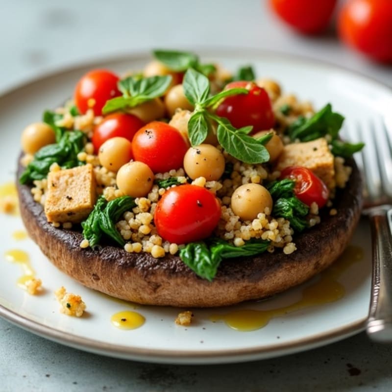 Savory Quinoa and Veggie Stuffed Portobello