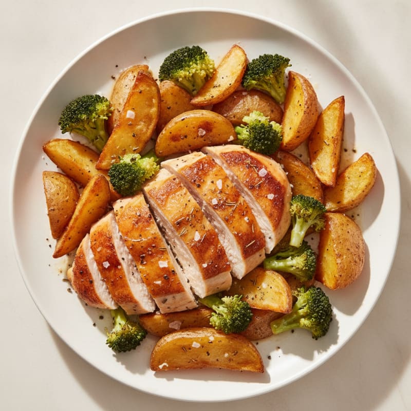 Herb-Roasted Chicken with Russet Potatoes
