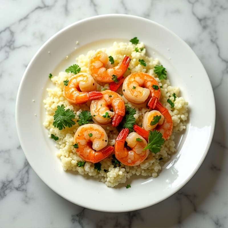 Garlic-Lime Shrimp with Cilantro Cauliflower Rice