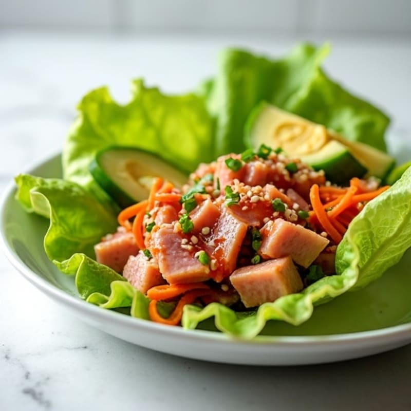 Fresh Spicy Tuna Lettuce Wraps