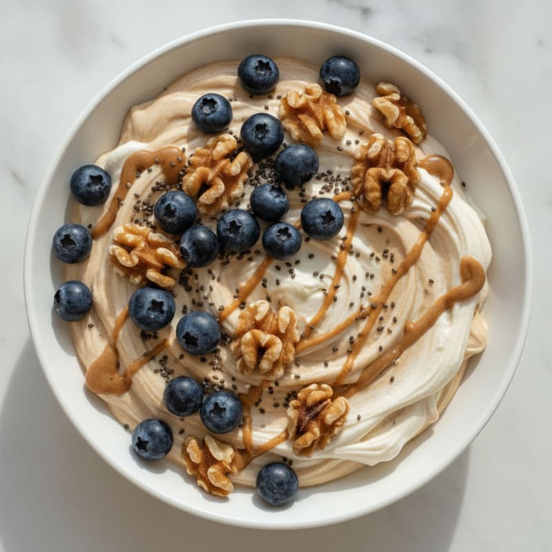 Creamy Greek Yogurt Protein Bowl with Almond Butter and Berries