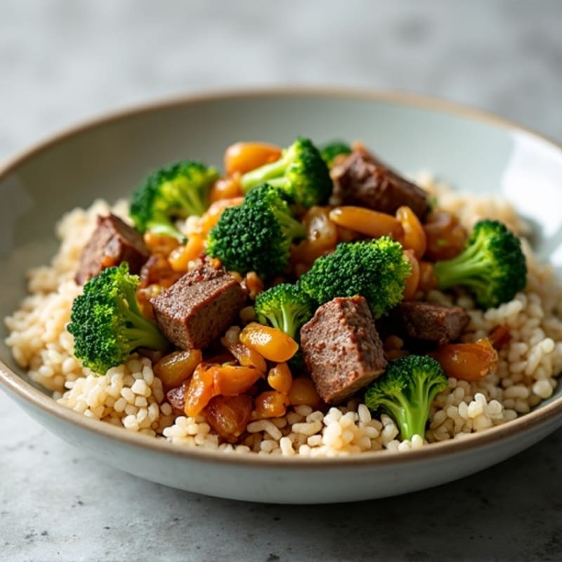 Savory Beef and Tender Broccoli Stir-Fry with Brown Rice