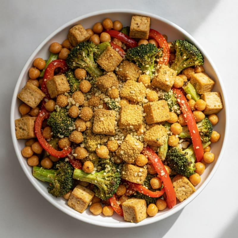Roasted Vegetable and Chickpea Bowl