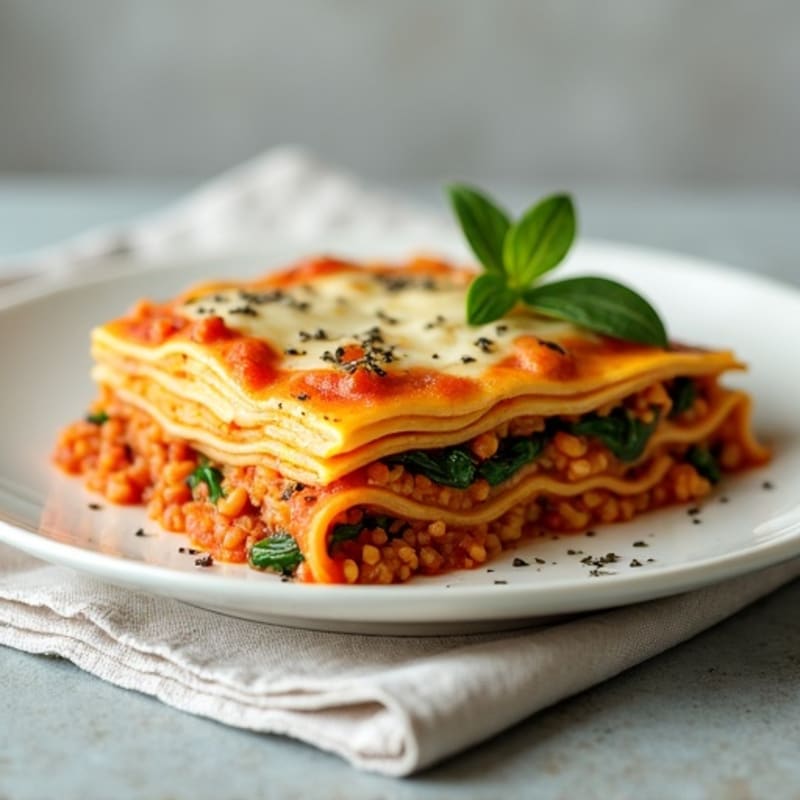 Hearty Lean Ground Turkey and Spinach Lasagne