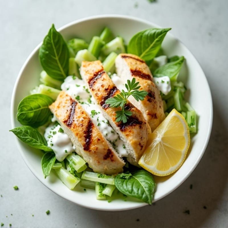 Creamy Chicken Salad with Fresh Herbs and Crunchy Celery