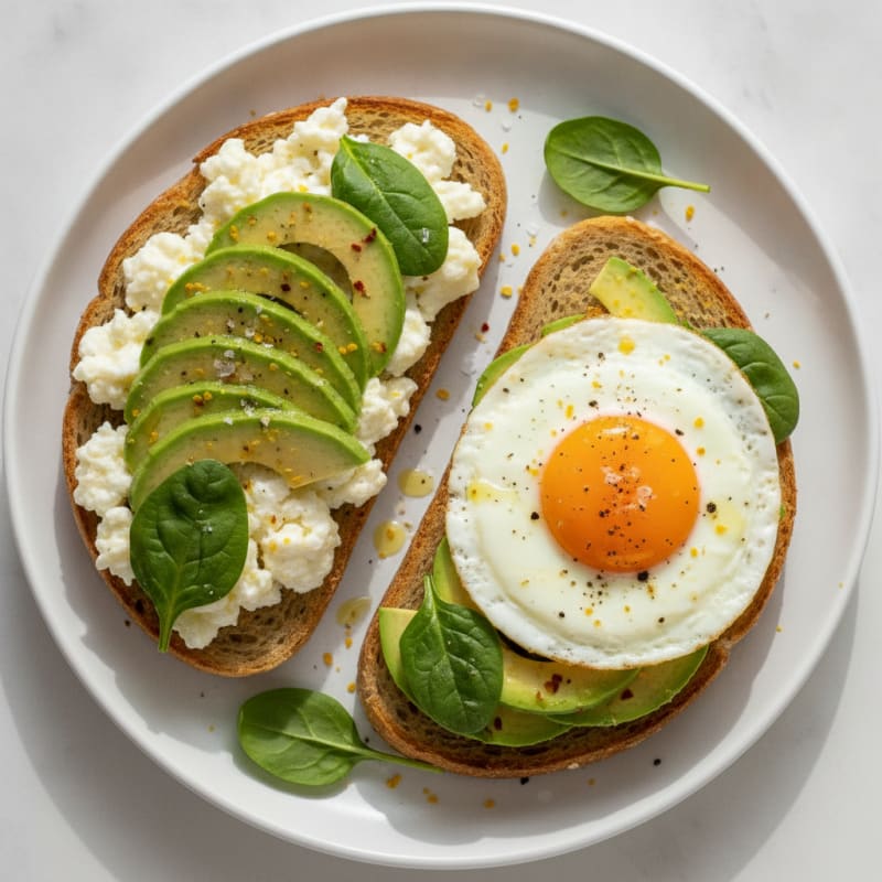 Savory Egg White Keto Toast with Avocado