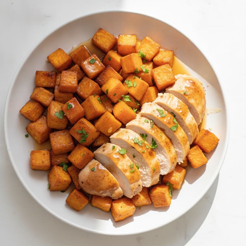 Roasted Sweet Potato with Honey Glaze