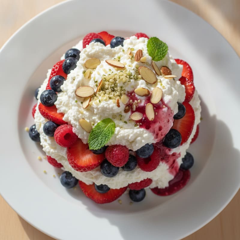 Greek Yogurt Protein Parfait with Mixed Berries