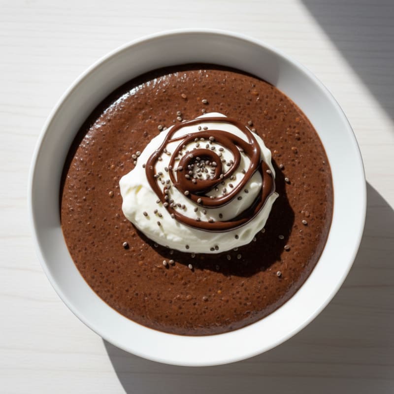 Silky Chocolate Protein Pudding with Chia Seeds