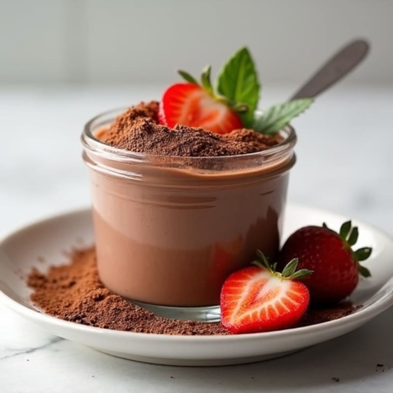 Silky Chocolate Protein Pudding with Chia Seeds