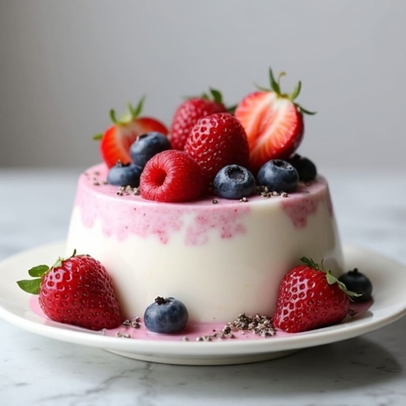 Creamy Greek Yogurt Protein Pudding with Mixed Berries