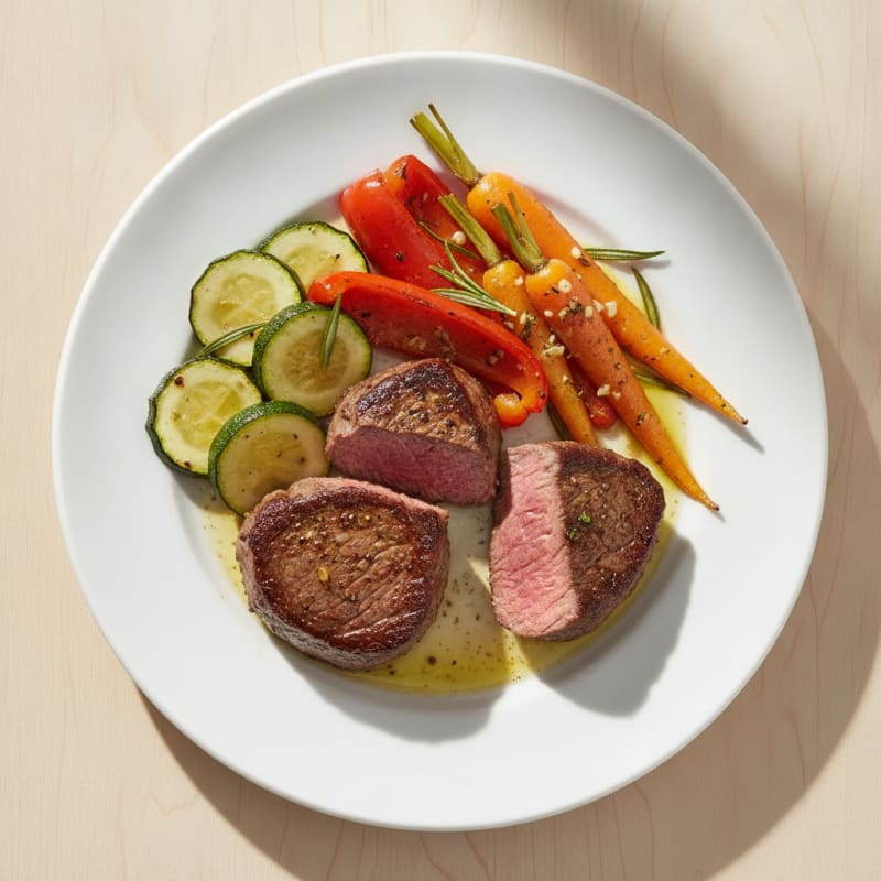 Seared Tenderloin with Roasted Vegetables