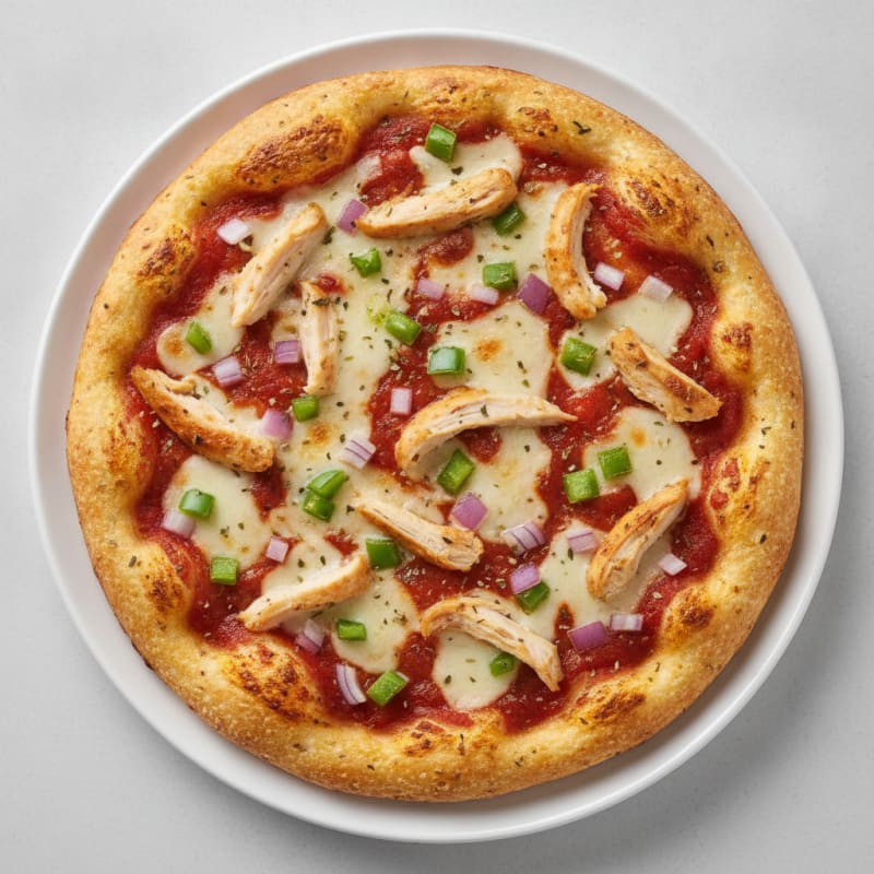 Chicken Cottage Cheese Crust Pizza