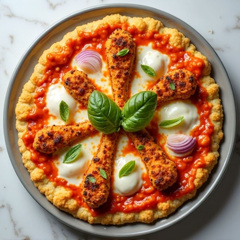 Sheet Pan Crispy Buffalo Chicken Pizza