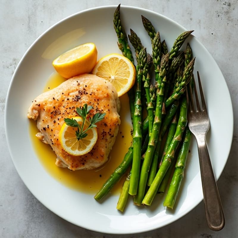 Sheet Pan Lemon Garlic Chicken with Roasted Asparagus