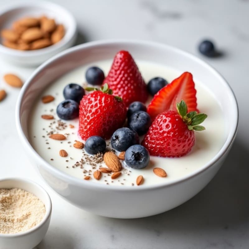 Silky Greek Yogurt Protein Pudding with Berries