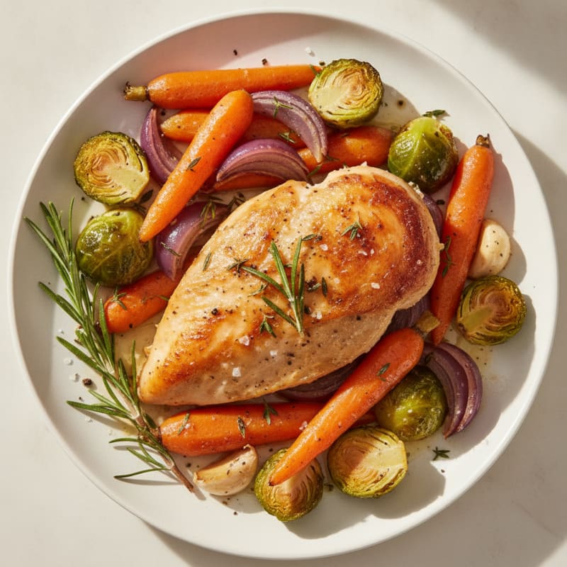 Herb-Roasted Chicken with Roasted Vegetables