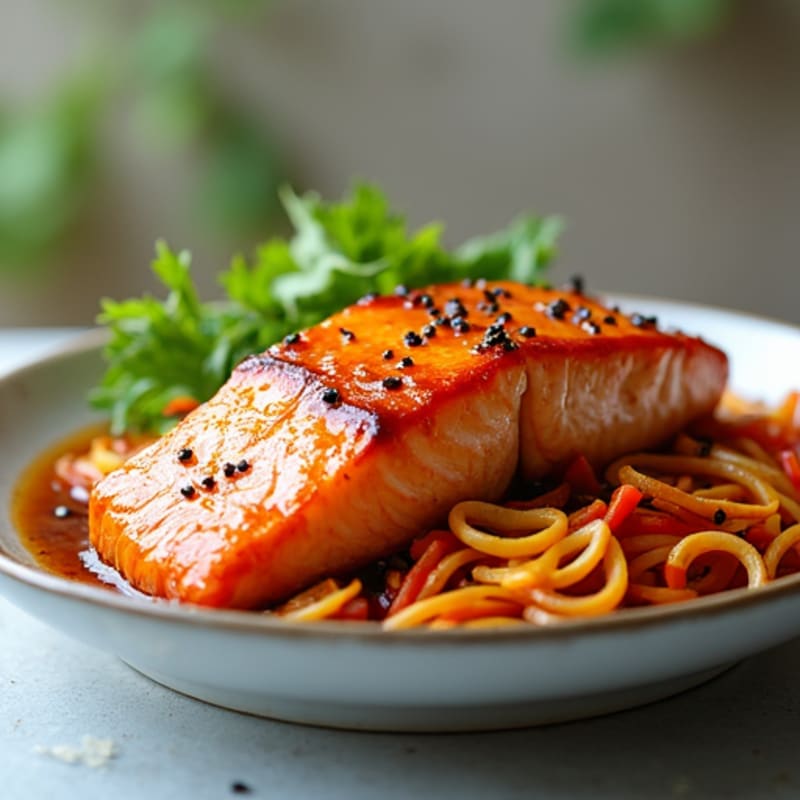 Honey Ginger Glazed Salmon Bowl