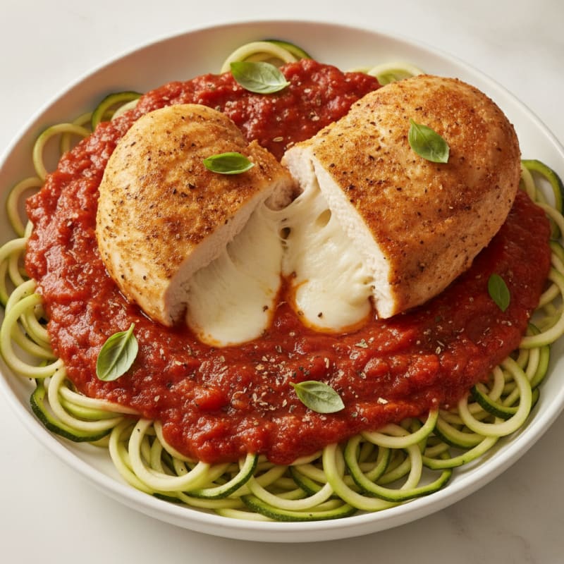 Mozzarella Stuffed Chicken Breast with Marinara