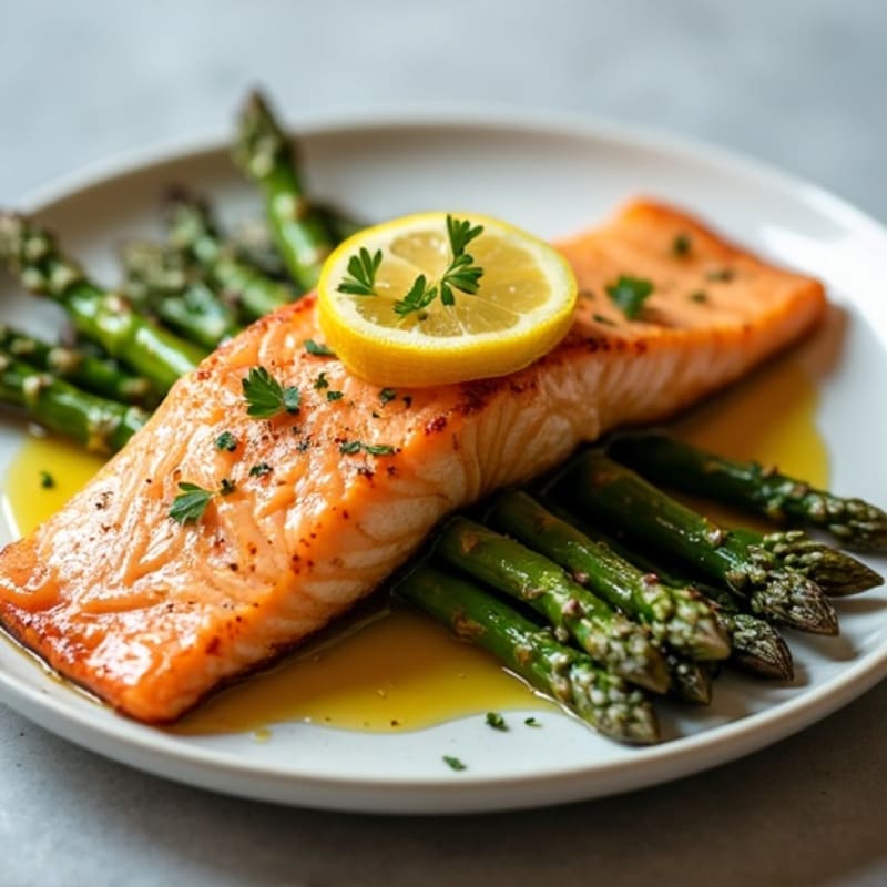 Crispy Baked Salmon with Roasted Asparagus