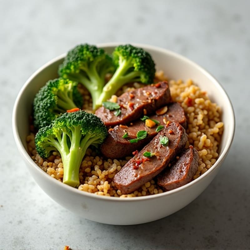 Ginger-Garlic Beef and Broccoli Rice Bowl